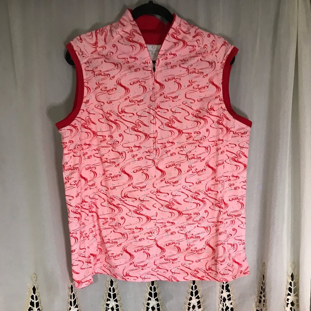 Female cycling Front Zip Sleeveless Top with back pockets Size 2X‎
